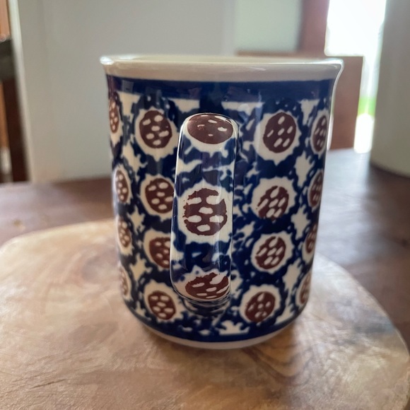 Vintage polish Boleslawiec pottery coffee/tea mug - Picture 5 of 8